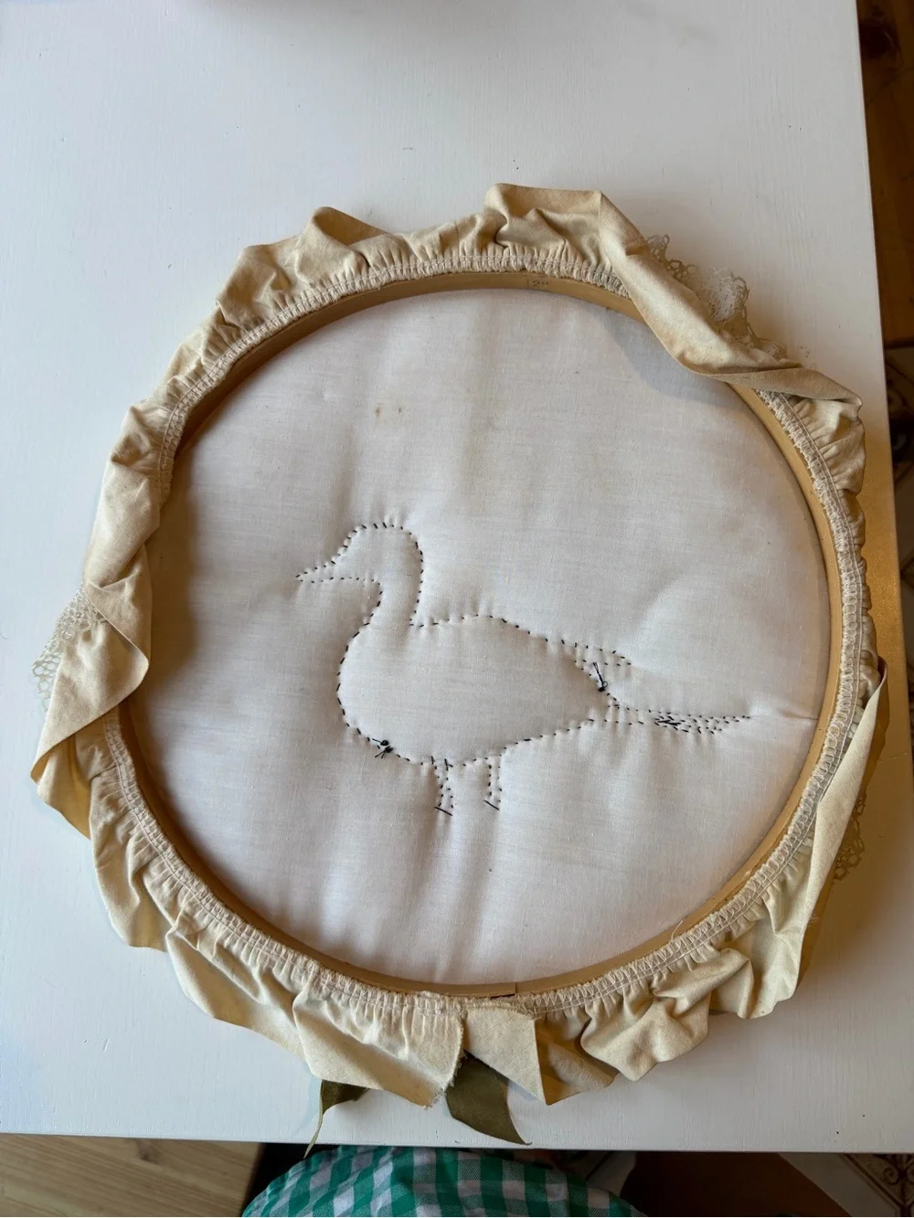 Vtg Cranston Duck Waterfowl Fabric Hoop Art 7